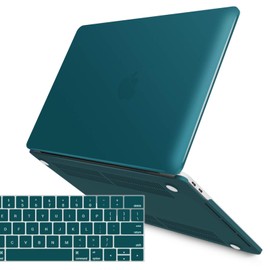 IBENZER Compatible with MacBook Pro 15 Inch Case 2019 2018 2017 2016 A1990 A1707, Plastic Hard Shell Case with Keyboard Cover for Mac Pro 15 Touch Bar, Quetzal Green, T15QUGN+1