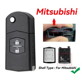 2 Buttons For Mazda Key Fob Mazda Key Case Replacement For For MAZDA 2 DE DY 3 BK 5 CR CW 6 GH CX-7 CX-9 BT-50 (for Mitsubishi Case Type) with Pin Removal Tool