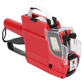 Price Labelling Gun, 10 Digits, 2 Lines, Labeler, Marker, Fixing Tool with a Roll of Label Stickers, Rollerrolls, 1 Rollerball Pen for Labelling