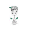 Gnoce Tree Man Charm Pendant 925 Sterling Silver 18k Rose