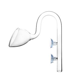 JARDLI Glass Lily Pipe Outlet for Aquarium Plants Tan (20 mm for 19/25 mm Hoses)
