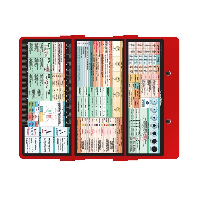 Whitecoat Clipboard® Trifold - Nursing Edition (Red, Trifold)