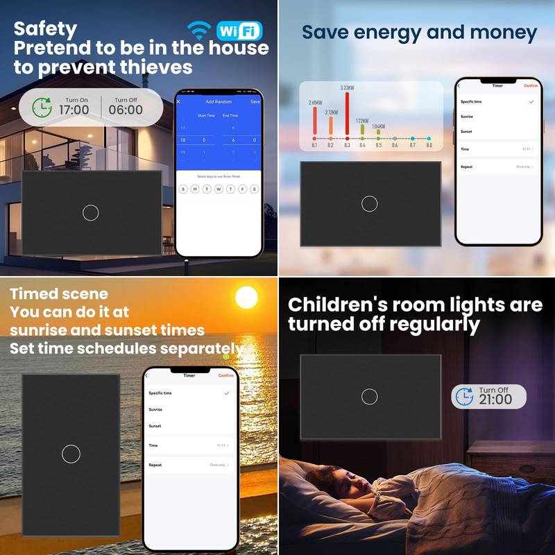 LOUYSGEN Smart Light Switch 3 Way Multi-Control FCC Certified Need