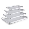 TeamFar Baking Sheet Set of 4, Stainless Steel Baking Pan
