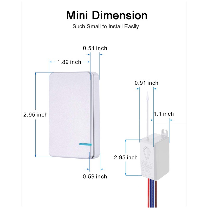 Smart Light Switch, Thinkbee 2.4Ghz WiFi Wireless Light Switch kit,