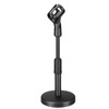 KOLEMO Adjustable Height Stable Desktop Microphone Stand Black with Microphone