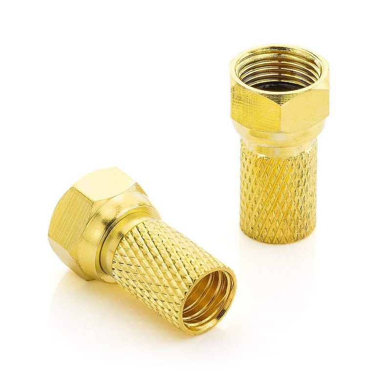 deleyCON F-Connector Set with 5 x Connectors and 10 x