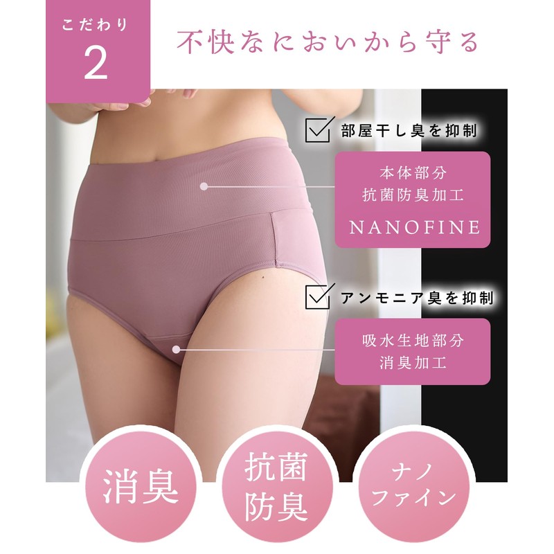 KEEP GUARD Women's Panties, Urine Leak, Incontinence, Nano Fine Finishing,