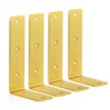 ANTERRIFIC Gold Shelf Brackets, 4 Pack Heavy Duty Floating Shelf