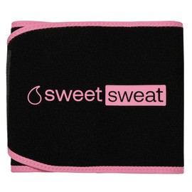 Sports Research Sweet Sweat Eco Ab Trainer for Women and Men | Premium Waist Trainer Belt with Yulex | Toned Stomach Support! Eco Friendly (Pink, Small)
