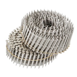 findmall 3600 Count 2-Inch x .090-Inch Ring Shank 304 Stainless Steel Siding Nails 15-Degree Collated Wire Coil for Wood Siding or Fencing Applications