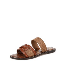 Sam Edelman Women's Gabi Flat Sandal, Cuoio/Rich Cognac, 8.5