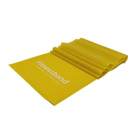 ATC Handels GmbH Fitness Band 1.5 m, 2.5 m, 5.5 m and 25 m x 15.5 cm in 6 Different Thicknesses – Resistance Band, Exercise Band, Sports Band, Strength Training and Yoga, 1.5 m Extra Light Yellow