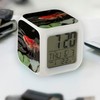 Fabulous Alarm Clock Cube Illuminated White - Red Fish on