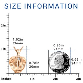 Eusense - Collar con medallón para fotos de plata de ley 925 para mujeres y hombres, color dorado, Plata esterlina, Circonia cúbica, G-Heart Wing Locket-oro rosa