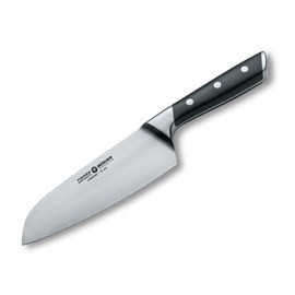 Boker Forge Santoku Chefs Knife with 6 1/4 in. Blade, Black