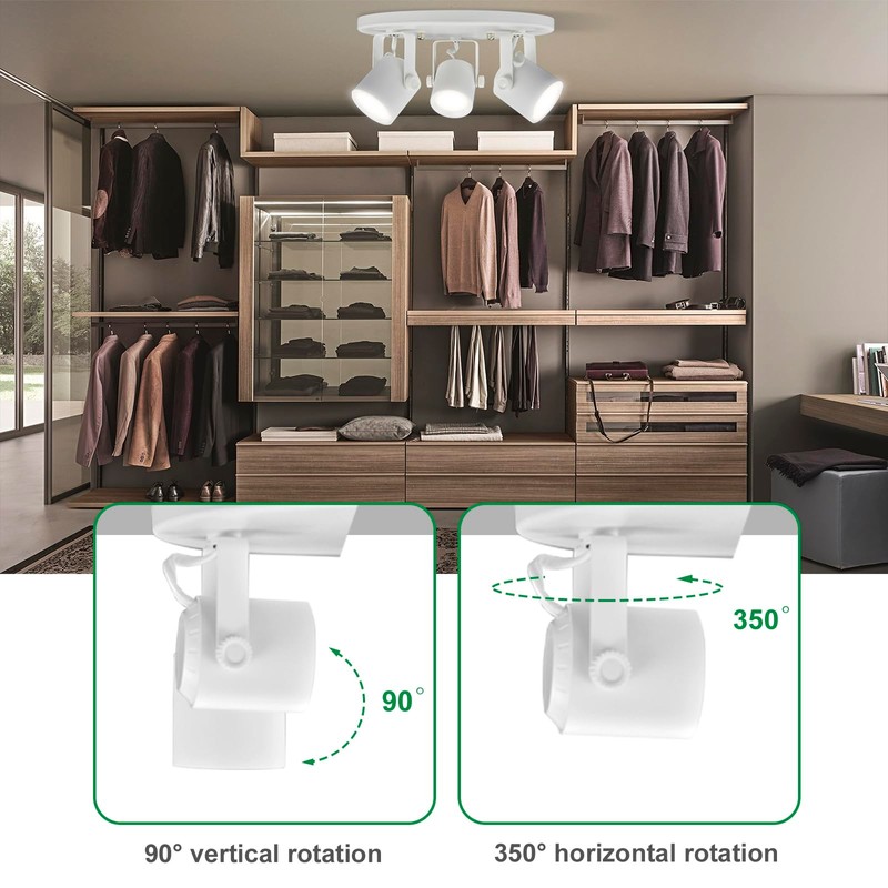 Arcfox 27W 3000K 3 Light LED Flush Mount Ceiling Spotlight
