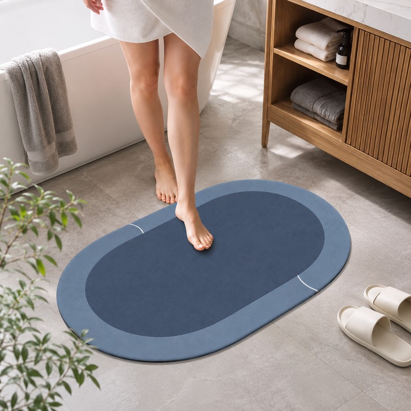 Bathroom Bath Mat for Shower and Entrance - Soft Absorbent