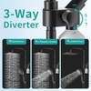 MIAOHUI High Pressure Rain Shower Head with 7 Settings Handheld