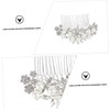 Beavorty Pearl Crystal Hair Comb Pearl and Rhinestone Hair Comb
