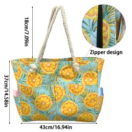 Large Swimming Bag with 7 Pockets, 1 Cool Bag, Beach Bag, XXL Family with Zip, Swimming Pool Bag, Multiple Pockets, Foldable, Sandproof, Swimming Bag for Women for Shopping, Beach Holiday, Picnic