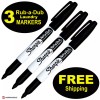Sharpie Rub-A-Dub Laundry Marker 31101PP, Fine Point, Black Ink, Pack