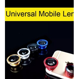 Universal 3in1 Mobile Phone Wide Angle Zoom Camera Fisheye Macro Lens Clip-on Universal