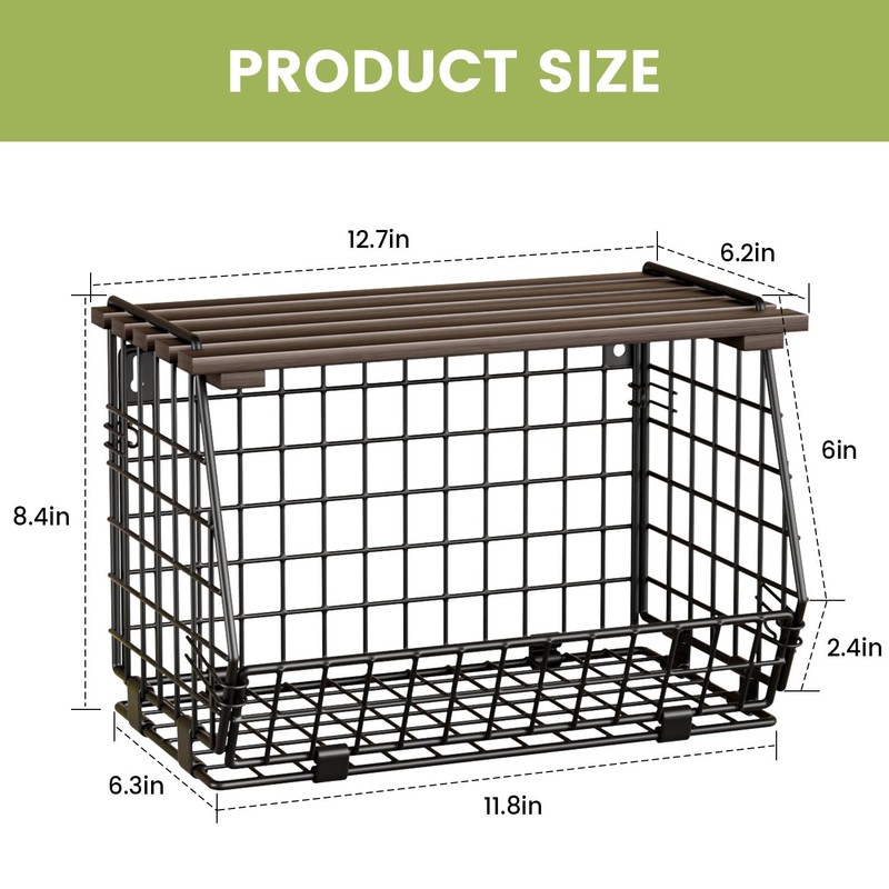 GGIU Wire Fruit Basket for Kitchen Storage: Hanging and Counter