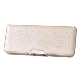 Kutsuwa Pencil Case, Pencil Case, Magnetic Brush, Pale Color Brush, 2 Doors, Milky White