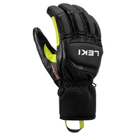 LEKI Griffin PRO 3D Ski Gloves with Trigger System, Unisex Collection 2023/24 (Black-Lime-White, 10.5)