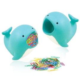 Rolin Roly Clip Holder Clip Case Paper Clip Holder Animal Shark Dolphin Penguin Cute School Stationery Supplies Gift (Dolphin)