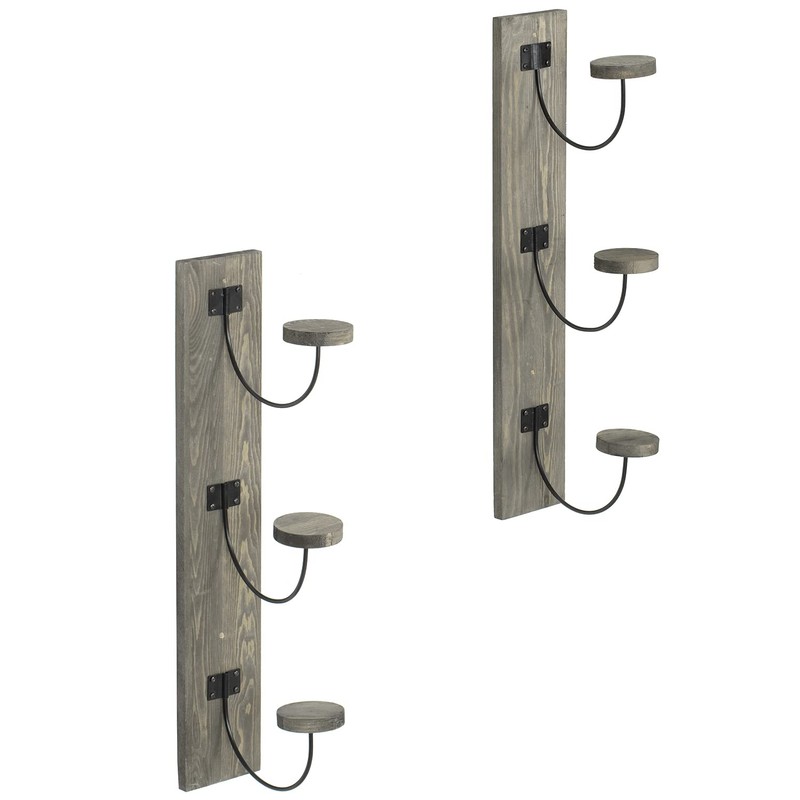 MyGift Wall Mounted Black Metal Wire Vertical Hat Rack with