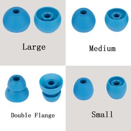 Replacement Eartips Silicone Ear Buds Tips Compatible with Powerbeats Pro Beats Wireless Earphone Headphones，4 Pairs（Blue）