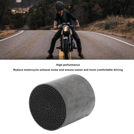 Motorcycle Exhaust Pipe Catalytic Converter, Stainless Steel, Front Middle Exhaust Muffler Catalytic Converter, Universal for Motorcycle (48 x 50 mm)