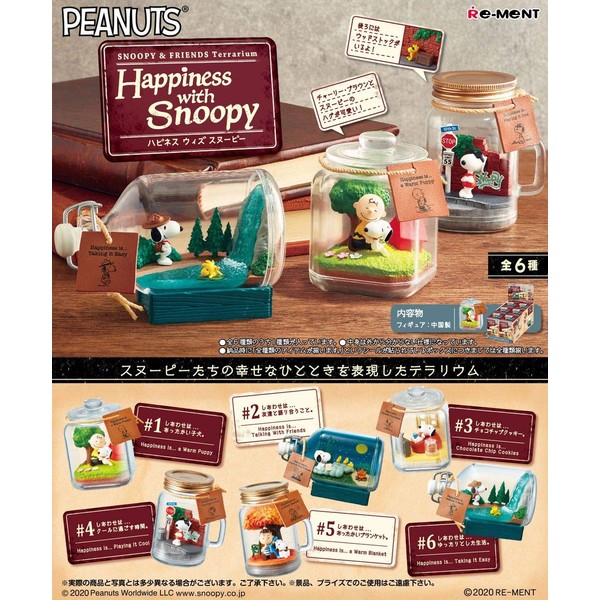 REMENT Snoopy & FRIENDS Terrarium Happiness with Snoopy Box Product,