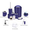 IMAVO Bathroom Accessories Set,Navy Blue Bathroom Set,9 Pieces Bathroom Accessory