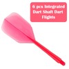 JeiibrZui 6pcs Zero Stress Flight System Durable Plastic Dart Flight