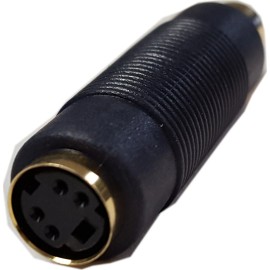 Adapter Video SVHS S-Video Mini Din 4 Pin MD4 Female Coax RCA Female Connector