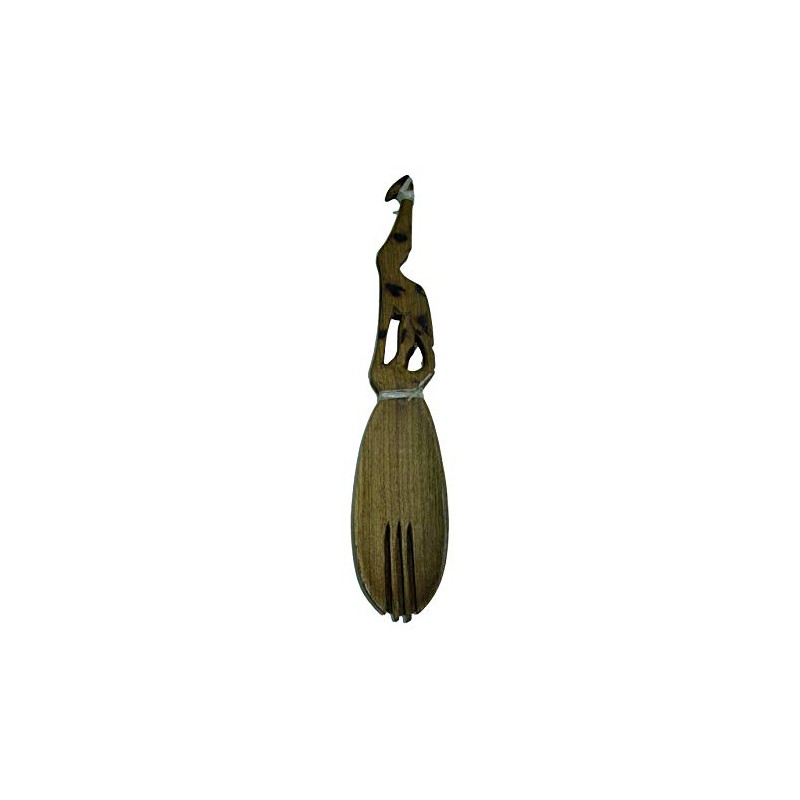 The Friendly Trading Co Wooden Salad Servers Pair African Handcrafted