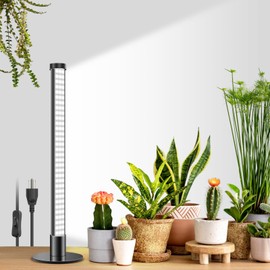 wolezek Grow Lights for Indoor Plants Full Spectrum, 20W 96 LEDs 6000K Grow Light, 16.5" Height Standing Plant Lights for Indoor Growing, 3 Mounting Modes Plant Light with Anti-Slip Round Base