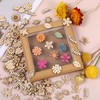 100 Pcs Unfinished Wood Flowers Wood Slice, Flower Leaf Embellishments