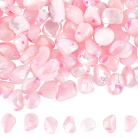 SUNNYCLUE 1 Box About 100Pcs Natural Shells Beads Pink Chip Beads Trochus Irregular Drilled Sea Shell Bead for jewellery Making Bracelets Necklaces Earrings DIY Craft Wedding Decoration Valentine's Da