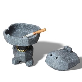 Outdoor Ashtray with Lid, Funny Wind Ashtray, Crocodile, Cigar Ashtray Decoration, for Home, Office, Desk, Patio, Balcony Outdoors