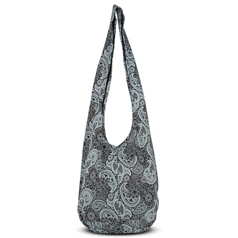 Your Cozy Crossbody Handbag, Handmade Boho Cotton Bag, Unisex, Black