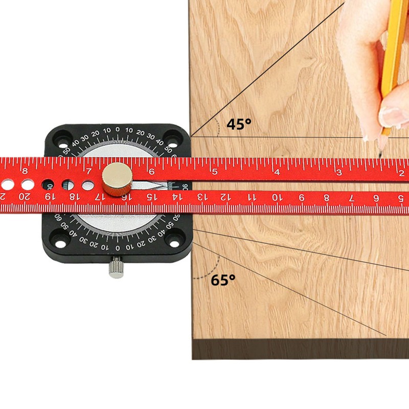Compass Scriber 360° Aluminum Alloy Dual Scale Ruler Scribing Tool