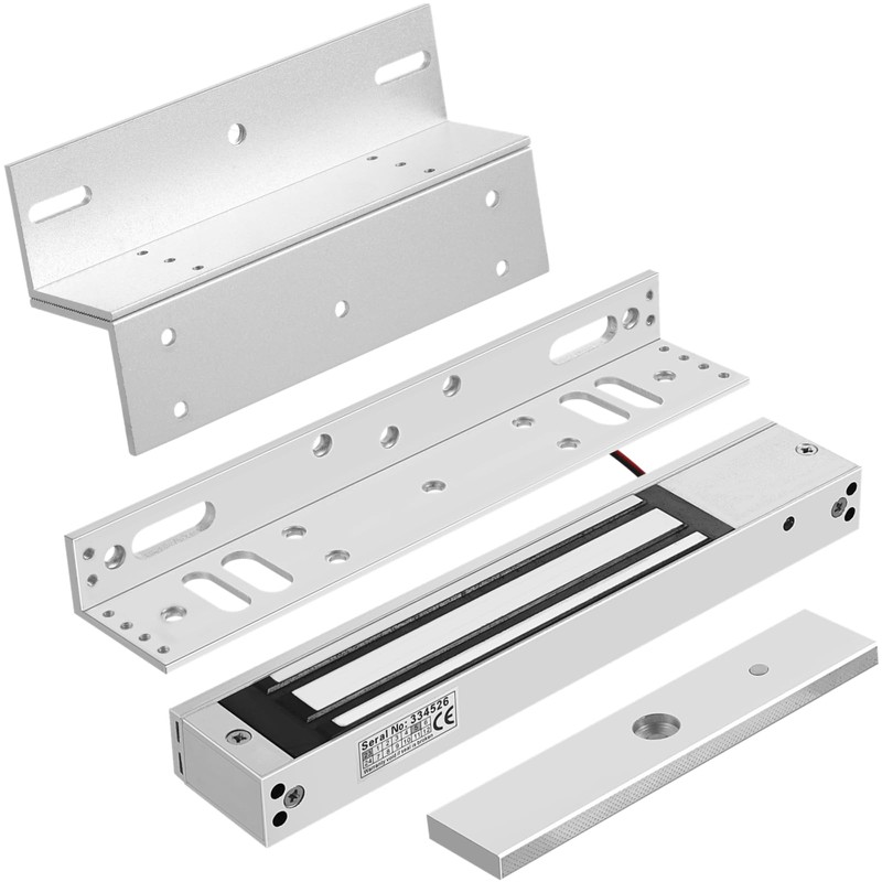Lnrueg Electromagnetic Lock with ZL Brackets, Waterproof Electric Magnetic Door