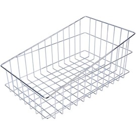 Vollum Heavy Duty Slanted Chrome-Plated Wire Bagel Basket 11 Inch x 18 Inch x 8 Inch High