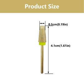 TUKEVA Nail Cutter Bits Cutter for Gel Nails Attachments Professional 3/32 Inch Electric Nail Drill 5 in 1 Nail Razor Blade for Manicure Removal of Acrylic or Hard Gel Polygel (Gold)