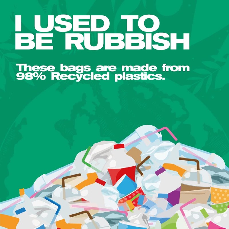 Eco Bag BDS Drawstring Bin Liners, LDPE, White, 50-60 Litres