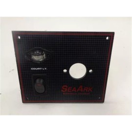 SEA ARK COURTESY LIGHT SWITCH PANEL RED / BLACK PLASTIC 6" X 5" MARINE BOAT